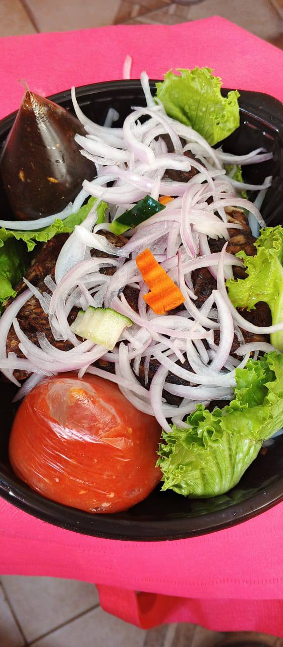 Grilled Meat with Salad