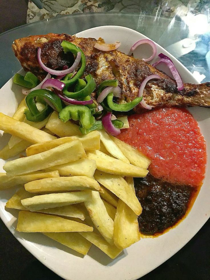 Yam Chips with Grilled Tilapia